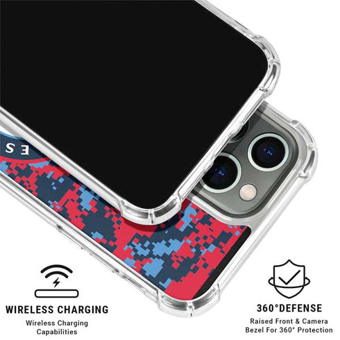 NBA LA Clippers Digi Camo iPhone 15 Pro Clear Case